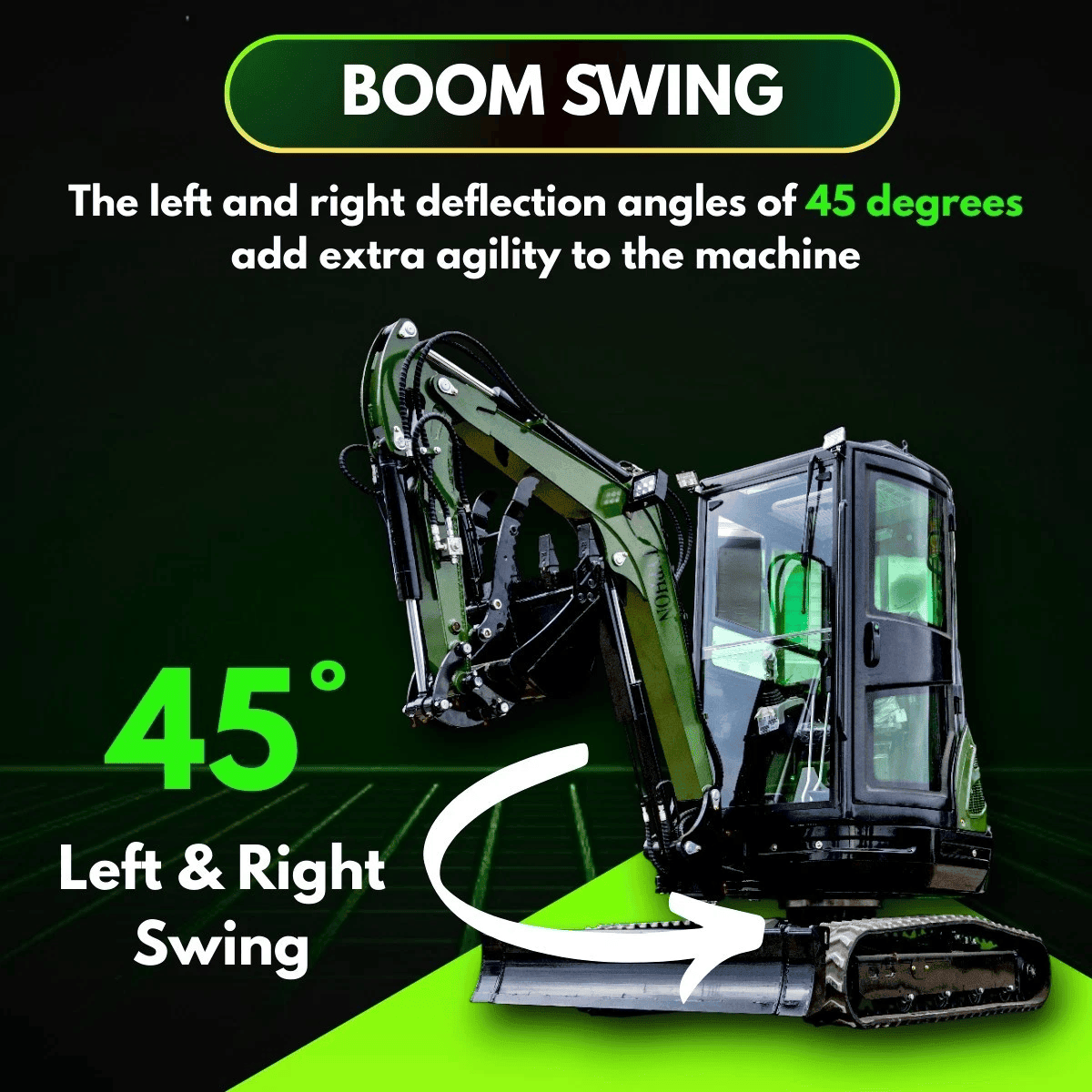 TERROR XXV Diesel Mini Excavator 2.7 Ton, 25.1hp Kubota D1105 Retractable Tracks