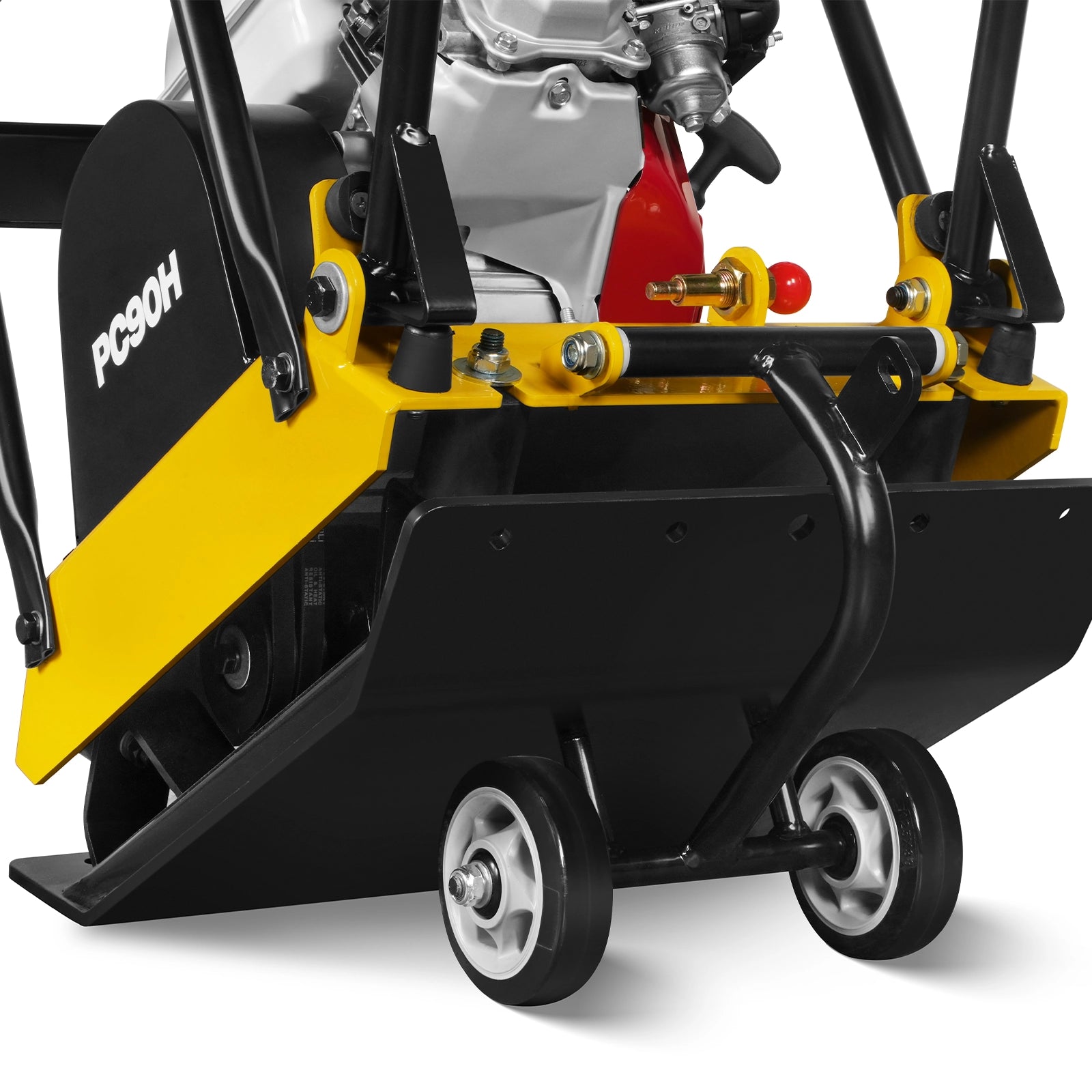 Honda GX160 Vibratory Plate Compactor with Wheel Kit, 3600 lb Centrifugal Force for Soil, Gravel, Asphalt and Paver Base, PC90H