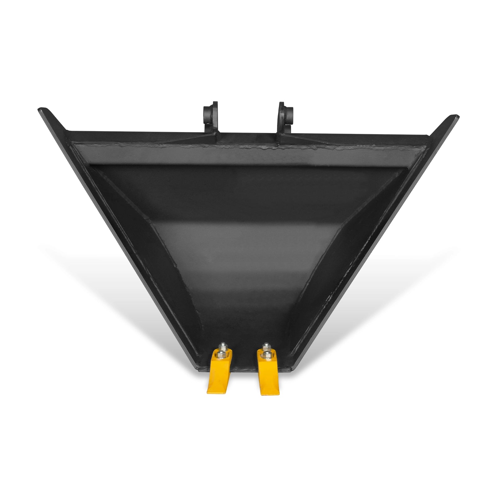 Trapezoidal V-Ditching Bucket without Pins, 2-Carbon Steel Teeth (for SKU: 150162, 150163, 150164, 201162, 201163, 201164)
