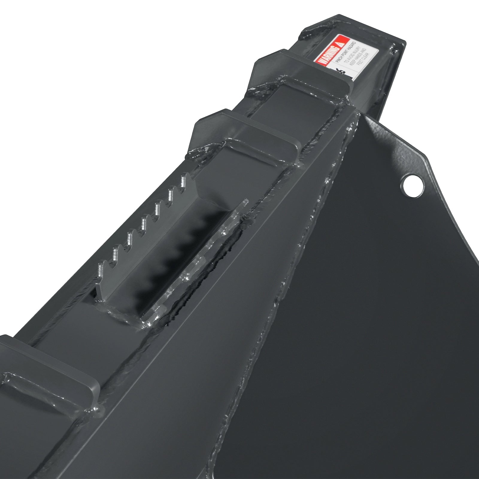 48" Skid Steer Stump Bucket Wrecker with Universal Quick Attach, Bolt-On Cutting Teeth, SBE53