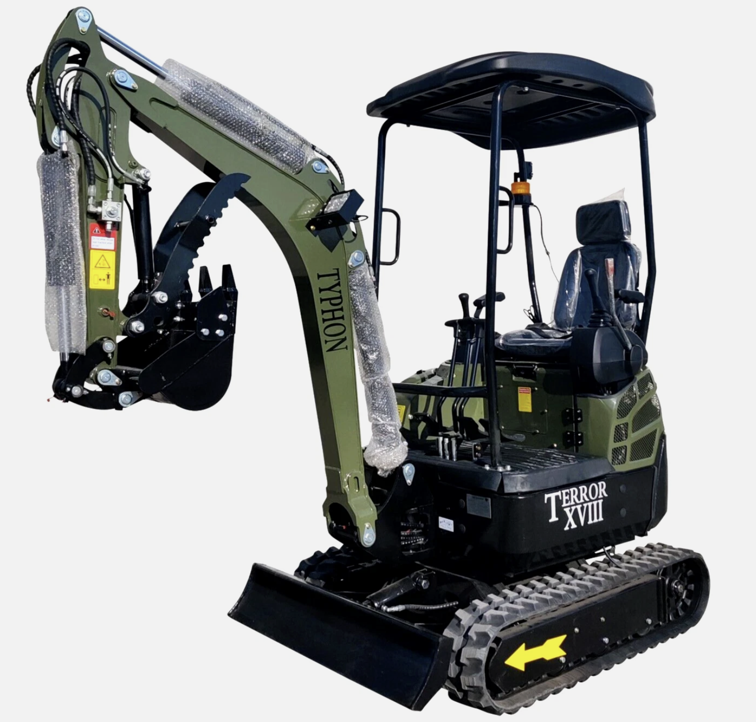 2026 4000 lb Typhon Terror XVIII Mini Excavator Rubber Track with Kubota Diesel